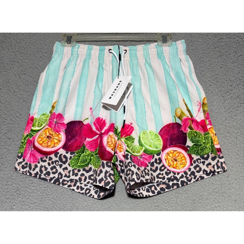 NEW Mavrans Mens Mojito Swim Shorts Multicolor Size Medium